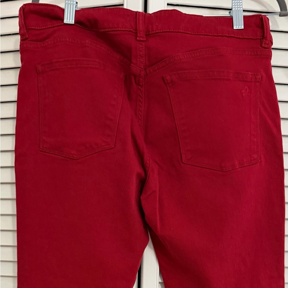 Classic Red straight jeans, 34 long inches